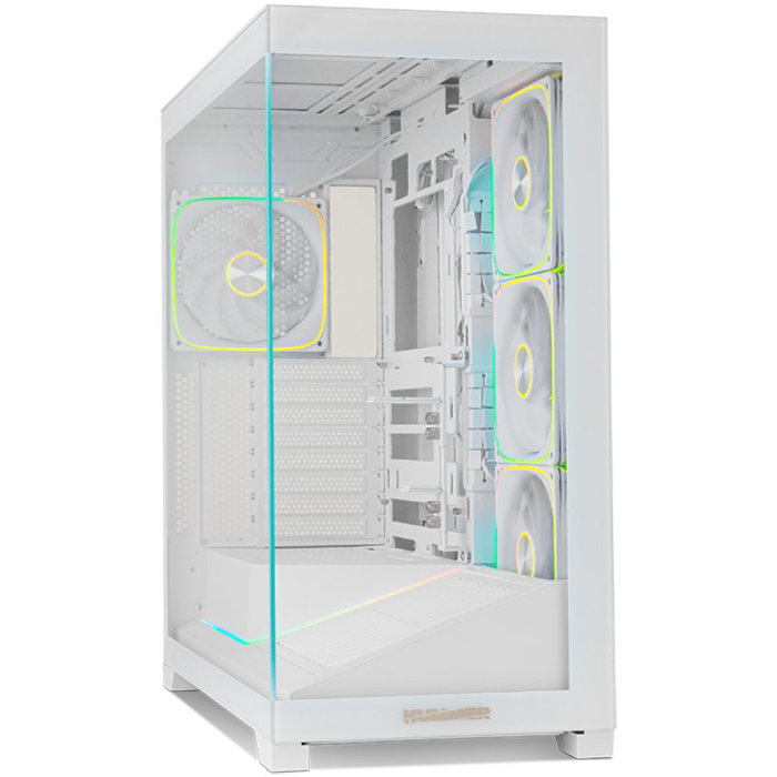 Nox Hummer Blade NXHUMMERBLADEWH Semitorre ATX Blanca Cristal Templado 5 Ventiladores 140mm ARGB